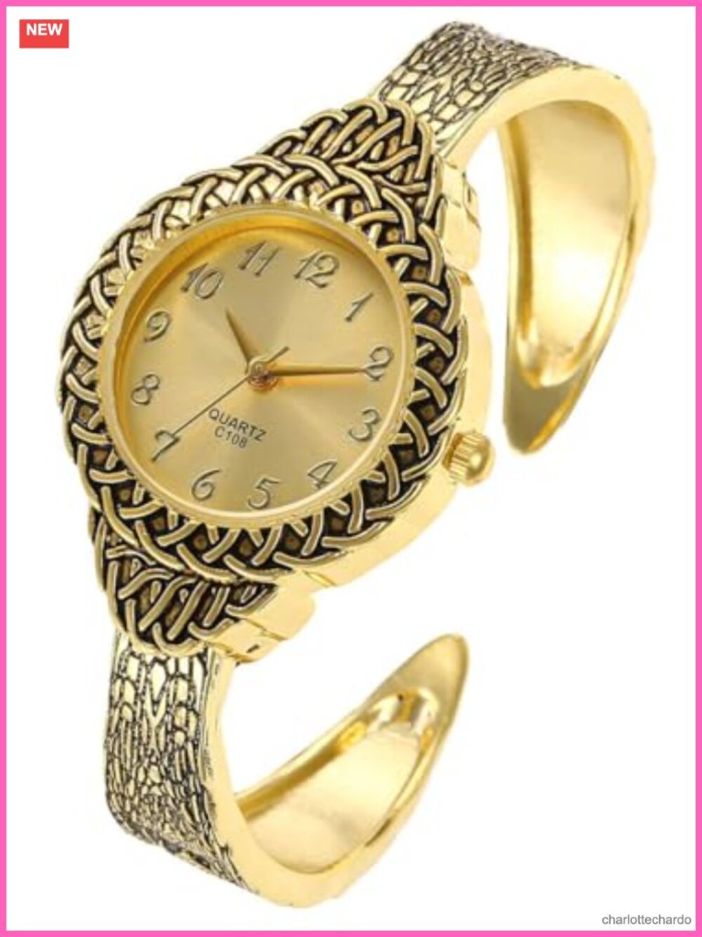 Vintage Bracelet Watch Women Quartz Stainless Steel Water Resistant Easy Read